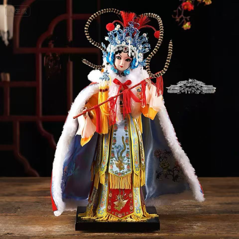 Chinese Opera Doll Set - Yang Yuhuan, Mulan & Wang Zhaojun (34cm Handmade Display Dolls)