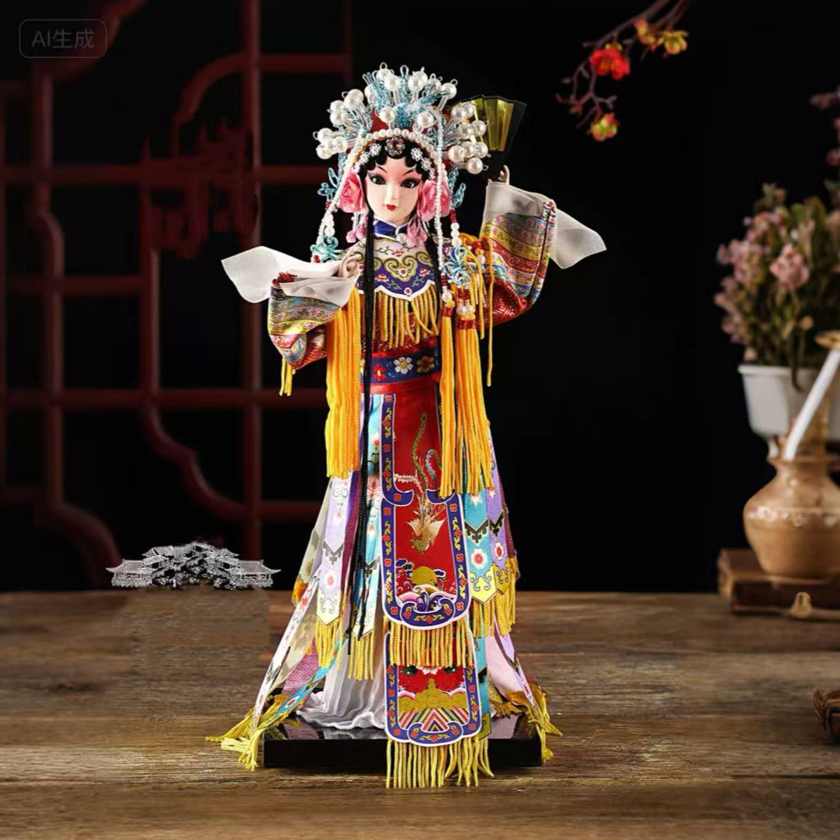 Chinese Opera Doll Set - Yang Yuhuan, Mulan & Wang Zhaojun (34cm Handmade Display Dolls)