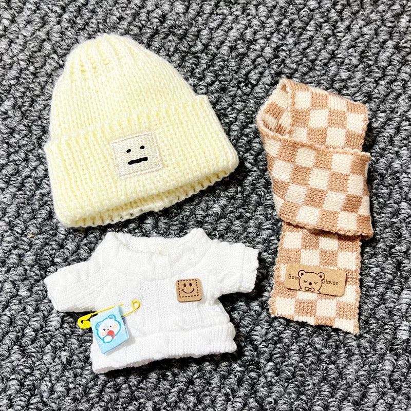 Autumn Winter Knitted Cozy Outfit for 10cm Dolls