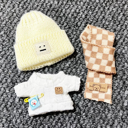 Autumn Winter Knitted Cozy Outfit for 10cm Dolls