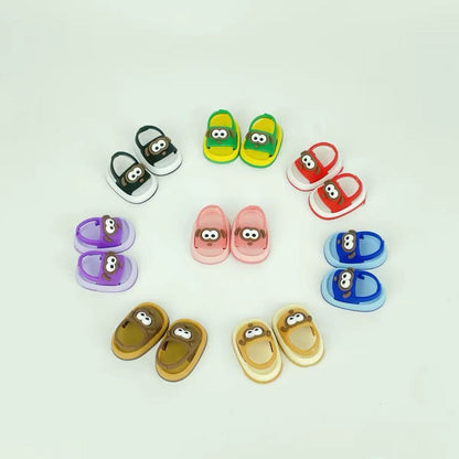 Mini Shark Sandals for 17cm Dolls - 7 Color Options (Doll Not Included)
