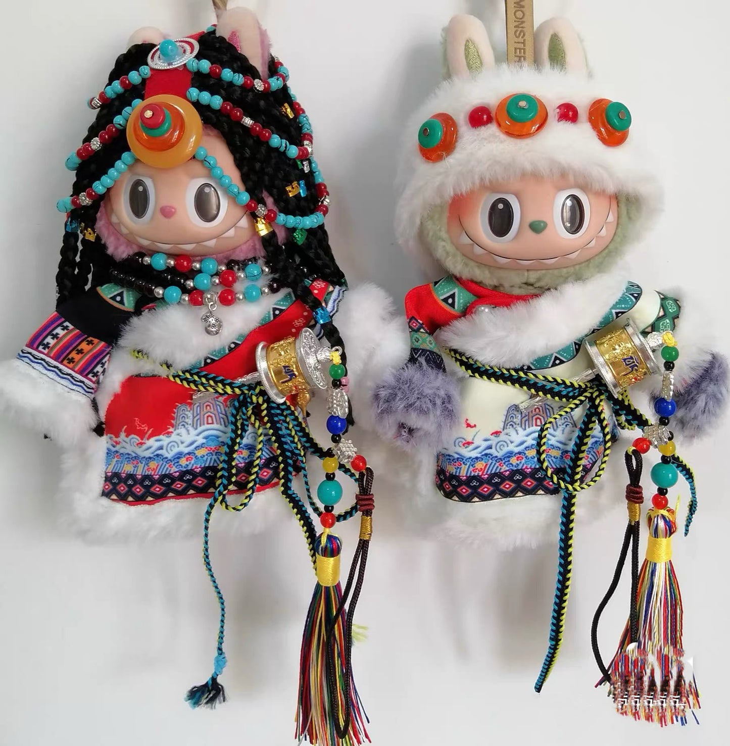 Handmade Tibetan Doll Costume Set for 17cm Dolls - 2 Styles with Accessories (Doll Not Included)